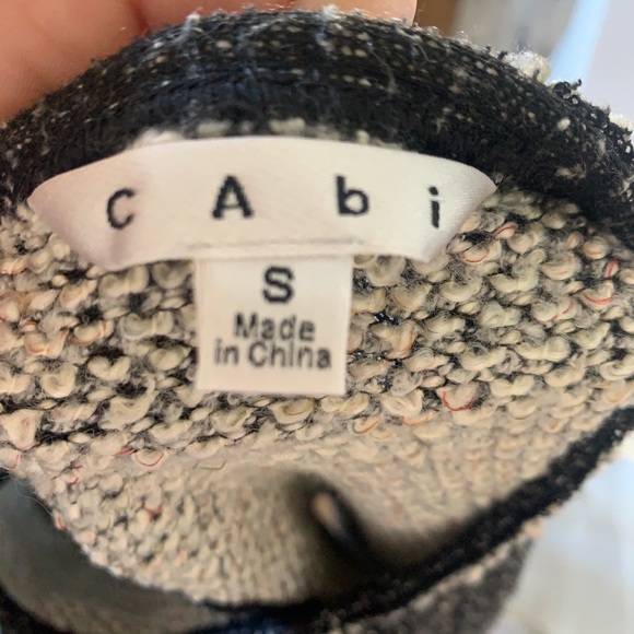 CAbi Grey and Black Tweed/sweater Top - Picture 6 of 6